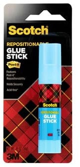 Removable Restickable Glue Stick, .49oz, Repositionable Stick by 3M