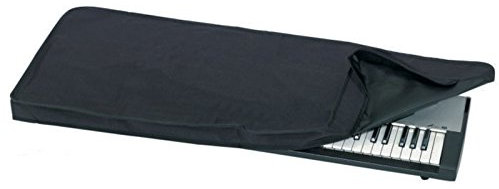 GEWA Keyboardabdeckung Economy, Keyboard Cover (hochwertiger Staubschutz für Keyboards, praktische Gurteinfassung, aus robustem Nylon, Maße: 98 x 43 x 6 cm), Schwarz