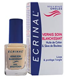 Ecrinal Nail Brightener, Aufhellender Pflegelack, glättet und schützt die Nägel, 10ml