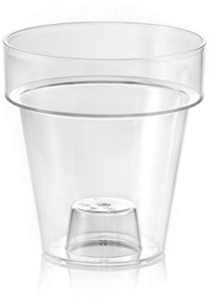 Teraplast - Vaso Porto, Clear, 14cm, Trasparente, 100% Riciclabile
