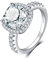 JewelryPalace 3ct Zirkonia Verlobungsring Eheringe Promise Verlobung Ring Silber 925 Damen, Silberringe Trauringe Damenring Vorsteckring Hochzeitsringe Antragsring Entouragering Ringe, Damen Schmuck
