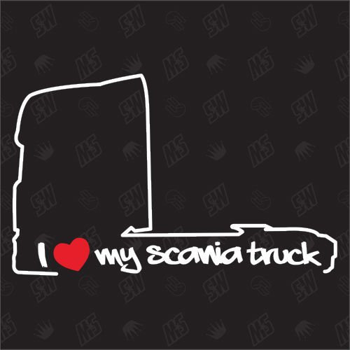 speedwerk-motorwear I Love My Truck - Sticker kompatibel mit Scania - Baujahr 1995