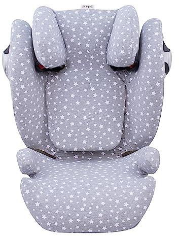 JYOKO Kids Bezug für Autositz Kompatibel mit Cybex Solution M und Pallas B - Fix (White Star)
