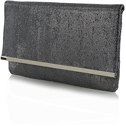 ESSEX GLAM Womens Glitter Clutch Bag Envelope Bridal Prom Club Evening Purse Handbag