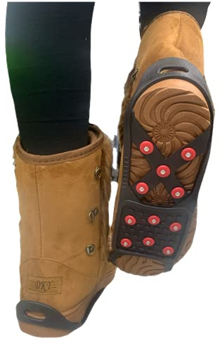 Body And Base 11, mit Anti-Rutsch-Spikes Steigeisen, Überschuhe für Schnee, 3 Größen, M