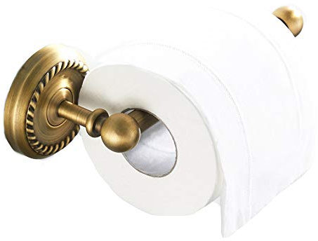 Kaxich Toilettenpapierhalter Antik Messing Papierhalter Klopapierhalter Retro Kupfer Wandmontage Klorollenhalter Wandhalter für Küche und Badzimmer WC