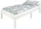 Leomark Massivholzbett mit Rollrost - Classic White - Einzelbett mit Lattenrost, Weißes Holzbett für Kinder, Liegefläche 140/70 cm