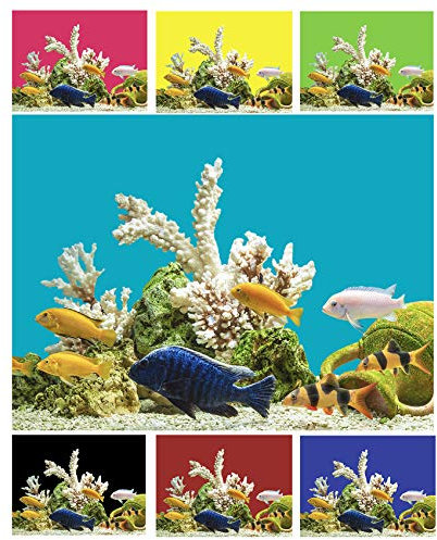 1 Meter Aquarium Terrarium Hintergrundfolie Rückwand Hintergrund Folie Selbstklebend Zuschnitt Einfarbig Poster Zubehör (60 cm, Weiß)