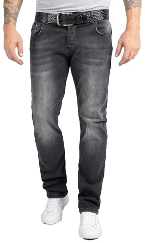 Rock Creek Jeans Herren Hose Regular Fit Stretch Stonewashed Denim M2A