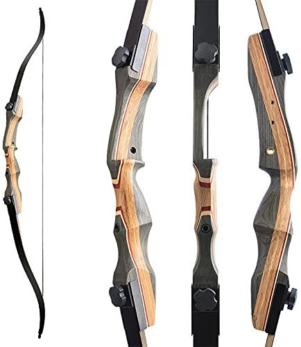 SHARROW 62 Zoll Recurvebogen Set Erwachsene 30-50 Lbs Takedown Wettbewerbsbogen BogenschießEn Bogen Pfeil Set Erwachsene Jagdbogen Sportbogen Recurve Bogen für Rechtshänder Jagd (Bogen, 35Lbs)