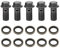 5pcs Boulons de Frein de Moto, Boulons Banjo et Rondelles de Moto pour Maître-cylindre D'étrier de Frein M10 X1.25/M10 * 1.0mm(M10×1mm)
