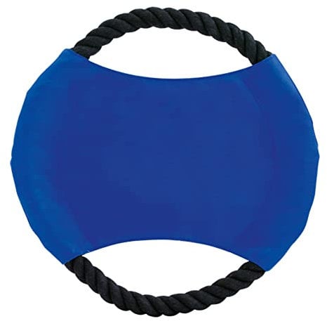 Frisbee for Dog Toy Dog Game Frisbi Flyer Disc Agility Rope Cotton Polyester (Blue)