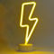 XRR Neon Schilder, Blitz Zeichen Lichter mit Basis Batterie/USB Powered, Nachtlicht Led Sign für Weihnachten Kinderzimmer Wohnzimmer Hochzeit Dekor