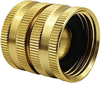 FUBESK Garden Hose Adapter,Two-way Female Female Connector Solid Brass Garden Hose Female-to-female Hose
