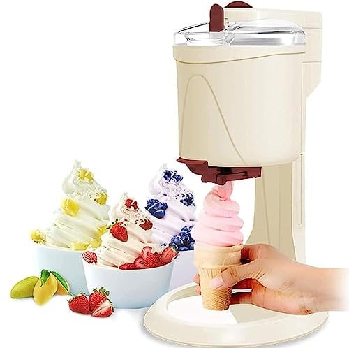 AOKLEY Softeismaschine, elektrische eismaschine, vollautomatische Mini-Frucht-softeismaschine, einfache one-Push-bedienung, ideal für die zubereitung von gesundem softeis und Sorbet
