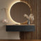 Planetmöbel Flur Möbel Garderobe Hängeschrank 1x 140 cm Gold Eiche - Schwarz Charcoal, Kompaktgarderobe mit Klappe als Stauraum, Wandgarderobe hängend oder stehend, 37,8T x 140B x 32,5H cm