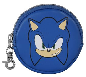 Karactermania Sega-Sonic Face-Porte-Monnaie Cookie, Bleu