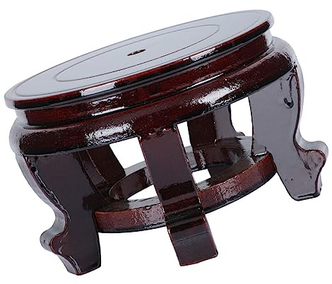 LIFKOME Base Redonda De Madera Soporte para Maceta Y JarróN Decorativo Estante De ExhibicióN para Flores Ornamentos Y DecoracióN del Hogar 8.66X8.66X3.93In