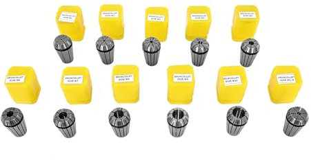 ER16 Collet de serrage, ER16 Collet de serrage 1-10 mm, ER-16 Collet de serrage à ressort pour machine à graver CNC et tour à fraiser, porte-outil, 11 Pcs.