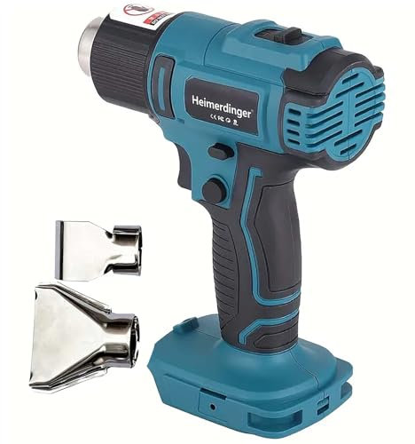 Portable Cordless Heat Gun for Makita 18V Battery- Max 1202°F Variable Temperature Control.Hot Air Gun for Crafts, Shrink Tubing and Vinyl Wrap