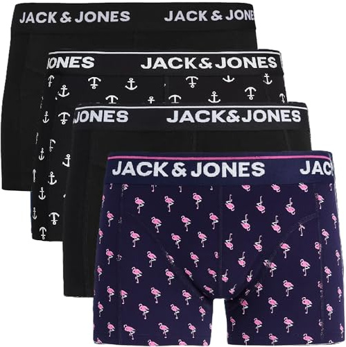 JACK & JONES Herren Boxershorts 4er Pack Trunks Shorts Baumwoll Mix Unterhose (XL, 4er Pack #73)