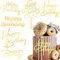 6 Pcs Gold Happy Birthday Cake Toppers - Side Mirror Acrylic Sign Decorations, Inserts, Decor Supplies, Golden Cupcake Toppers for Party Dessert