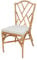 EME Silla de diseño Chippendale Fabricada artesanalmente en Ratán Natural. Cojín Incluido.