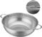 Stainless Steel Colander 22.5cm, 3 Quart Micro-Perforated Food Strainer with Handles, Colander for Draining Washing Rinsing Steaming, Thickened Metal Sieve Ideal for Pasta Vegetables Fruit (22.5cm)