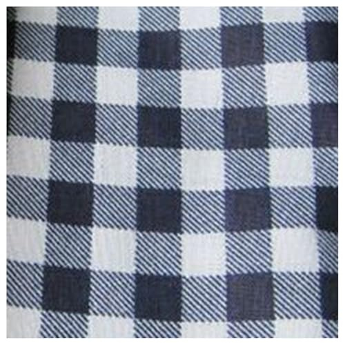 BrightGlow Stoff Meterware Karo 100% Baumwollstoff Stoff Dekorationsstoff mit Gingham-Muster Bauernkaro Cotton Stoff Nähstoff DIY Stoff Karierter Baumwollstoff für DIY Deko Blau 100x160cm