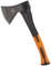HRB Axt - Spaltaxt gehärtetem Stahl, zum Holz Spalten geeignet, Survival Axt mit ergonomischem Griff (Schwarz/Orange, 1 Kg)