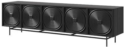 Banc TV Meuble TV Noir Maison Salon Meuble de Rangement en Bois Massif Meuble TV sur Pied Meuble TV