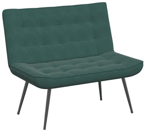 vidaXL Sitzbank Dunkelgrün 110x74x84 cm Samt, Bank, Sitzbank Wohnzimmer, Wohnzimmerbank, Eingangsbank, Esszimmerbank, Wohnzimmermöbel, Samtbank