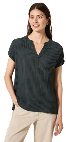 Cecil TOS Structure Blouse Slate Khaki M