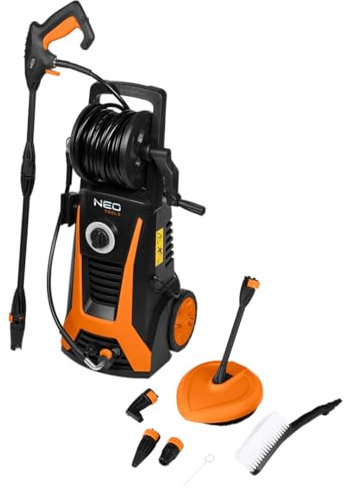 NEO TOOLS Hochdruckreiniger 2200W, 165Bar - Professionelle Reinigung für Hof, Auto & Garten, 8m Hochdruckschlauch, Integrierte Schaumfunktion, Perfekt für Anspruchsvolle Aufgaben