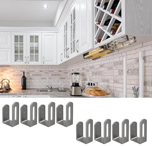 Werwing Under Cabinet Cutting Board Holder & Organizer - Stainless Steel Chopping Board Stand, Space-Saving Wall Mount or Shelf Storage for Kitchen, Pot Lids, Countertops