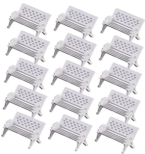 Milisten 20stücke Miniatur Gartenbank Pack Mini Parkbänke Modelle Für Puppenhaus Und Dekoration Stabil Und Realistisch Aus Material Als Für Miniaturen Projekte