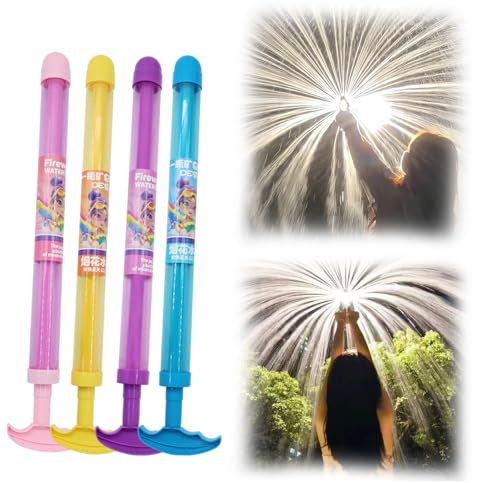 Feuerwerk Wasserpistole, 4 Stück Wasserpistole Feuerwerk Wasserspielzeug | Wasserfeuerwerk Firework Wasserspritze Wasserspritzpistolen Kinder Pool Strand Spielzeug für Kinder Strandpool Pool Party