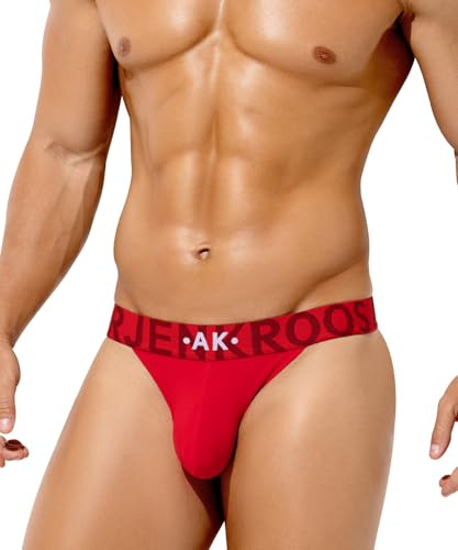 Arjen Kroos String Homme Coton Tanga Taille Basse T-Back Élasthanne, S~XXL | G-String Sous-vêtements, 95% Coton, Confortable, Large Élastique, Poche 3D, Sport Loisirs Quotidien Cadeau Saint-Valentin