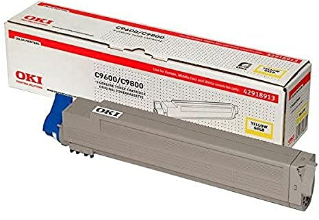 OKI 42918913 C9600, C9650, C9800, C9850 Tonerkartusche 15.000 Seiten, gelb