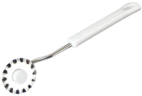 Dr. Oetker Teigrädchen, Küchenhelfer zum Trennen von verschiedenen Teigarten, Utensil zum Dekorieren, (Farbe: weiß/silber), Menge: 1 Stück