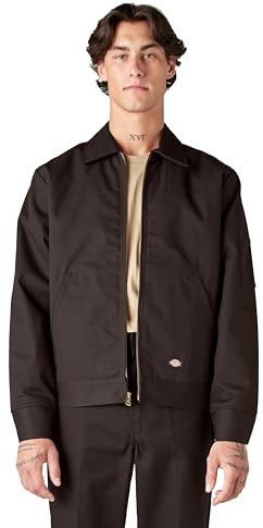 Dickies Men's Lined Eisenhower Jacket, Dark Brown, XX-Large