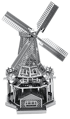 Metal Earth Fascinations MMS038 502570 - Windmill, lasergeschnittener 3D-Konstruktionsbausatz, 2 Metallplatinen, ab 14 Jahren