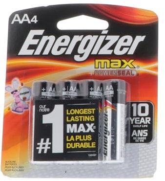 Energizer Alkaline Batteries AA 4 ea