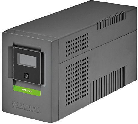 Socomec UPSSOC022 USV NeTYS PR MT 2000VA, 1400W, Line-int., Sinus-Ausgangssignal, USB, LCD Silber