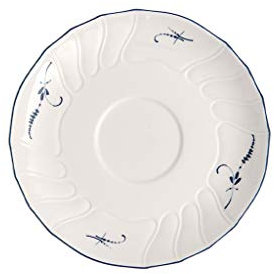 Villeroy & Boch Vieux Luxembourg Sous-tasse, 16 cm, Porcelaine Premium, Blanc/Bleu