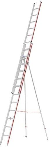 Hymer 305024 Obstbaumleiter zweiteilig, 2x12 Sprossen, Alu Natur