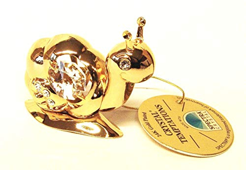Swarovski® Components - - Schnecke in Gold - Swarovski Kristalle - 24 Karat Gold-plattiert - anlaufgeschützt - Abmessung: 5cm …