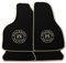 Autoteppich Stylers Q100_WOB-306-013 Passform Fußmatten mit Druck Wolfsburg Edition (WOB) und Rand in Hellbeige