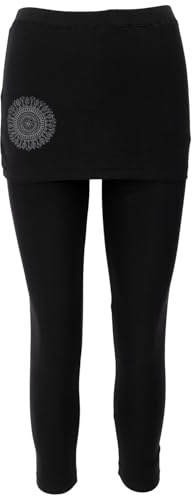 GURU SHOP Yoga-Hose, Leggings mit Minirock Bio Baumwolle, Damen | Elastische Passform, angenehm weich, ideal für Yoga, vielseitig kombinierbar, Organic Collection