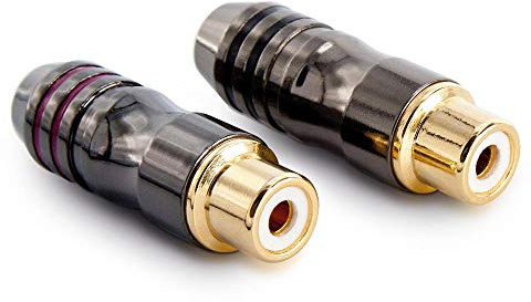 Sinuslive CSF 2x Audio Car-Hifi Cinchbuchsen aus Metall zum Selbst Löten
